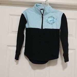 Justice active long sleeve blue black sweat